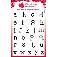 Woodware Clear Singles Quirky Typewriter Alphabet Lowercase A5 Stamp-1