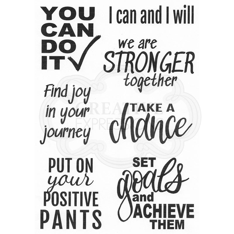 Woodware Clear Singles You Can Do It! A5 Stamp-4