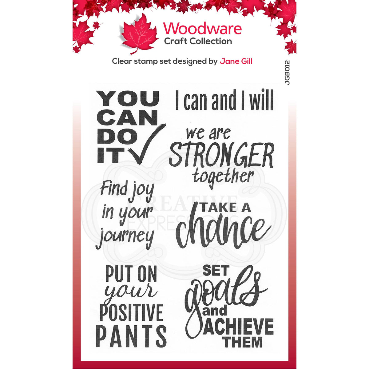 Woodware Clear Singles You Can Do It! A5 Stamp-1