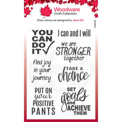 Woodware Clear Singles You Can Do It! A5 Stamp-1