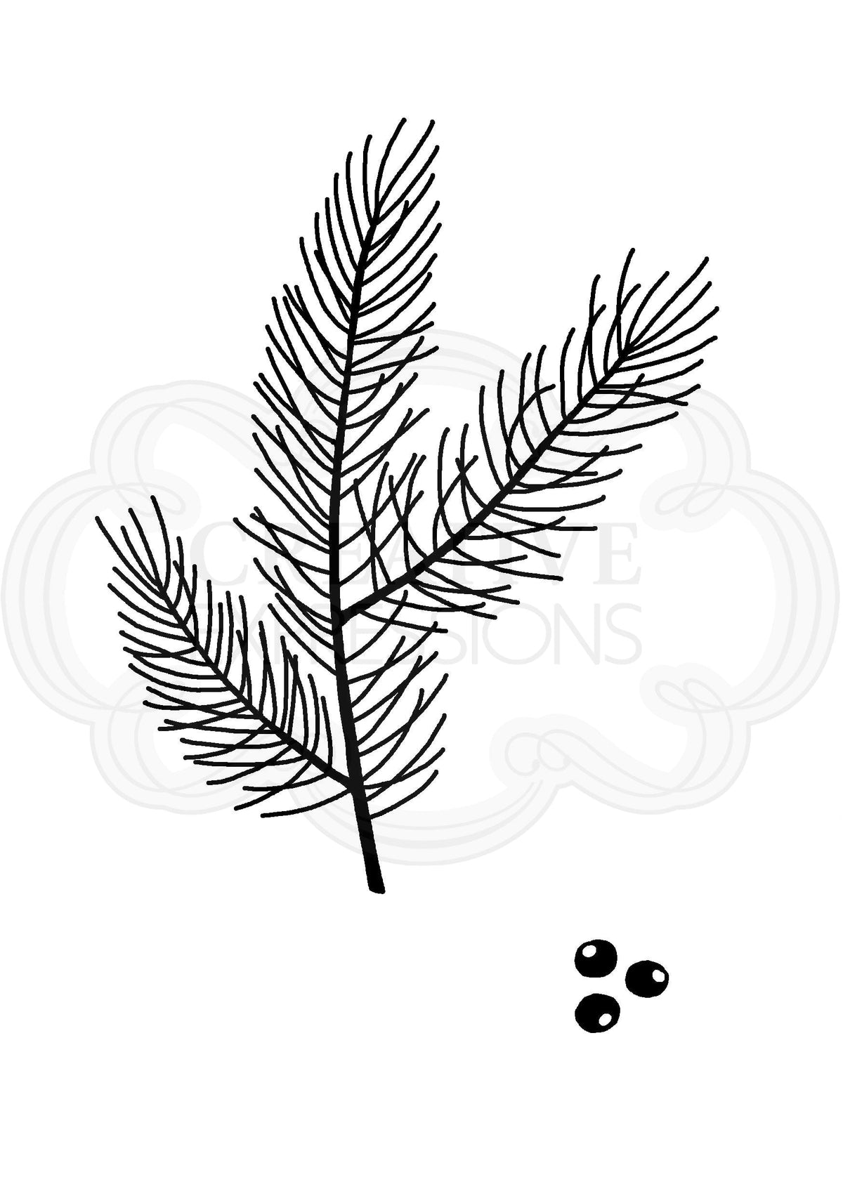 Woodware Clear Singles Mini Pine Branch-3