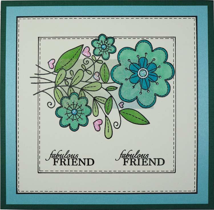 Woodware Clear Singles - Stitched Flowers-2