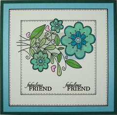 Woodware Clear Singles - Stitched Flowers-2