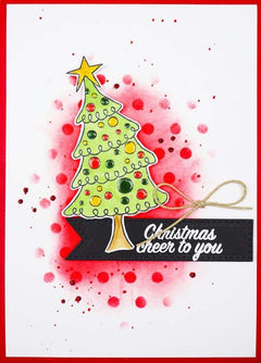 Woodware Clear Singles - Dotty Wreath-2
