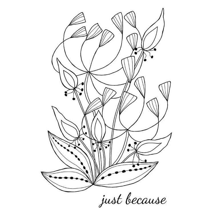 Woodware Clear Singles Bold Blooms - Heather-1