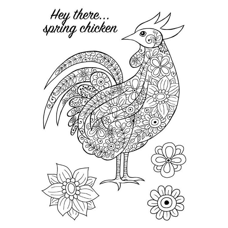 Woodware Clear Singles Decorative Cockerel-1
