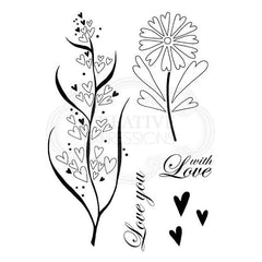 Woodware Clear Singles Rustic Hearts-1