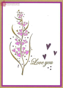 Woodware Clear Singles Rustic Hearts-2