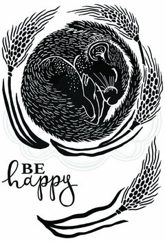Woodware Clear Singles Lino Cut - Dormouse 4 in x 6 in Stamp-1