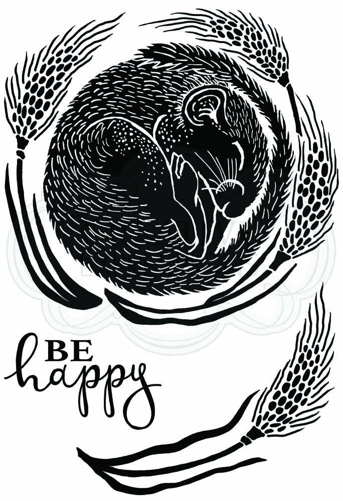 Woodware Clear Singles Lino Cut - Dormouse 4 in x 6 in Stamp-1