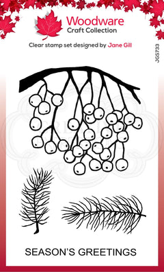 Festive Hanging Berries 4 in x 6 in Stamp-1
