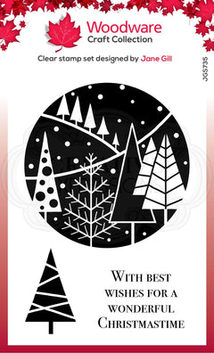 Festive Circle 4 in x 6 in Stamp-1