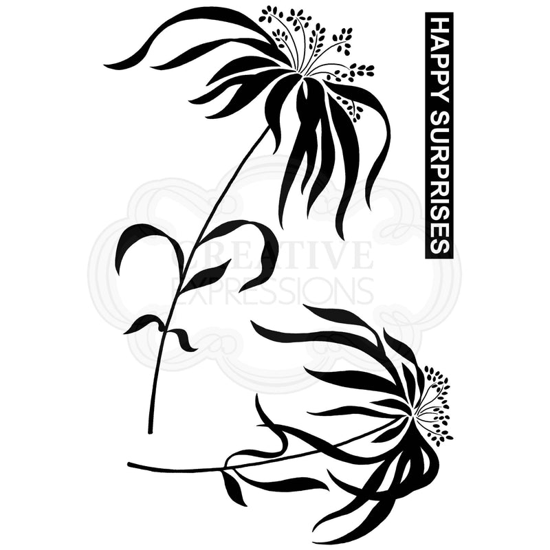 Woodware Clear Singles Umbrella Grass 4 in x 6 in Stamp-4