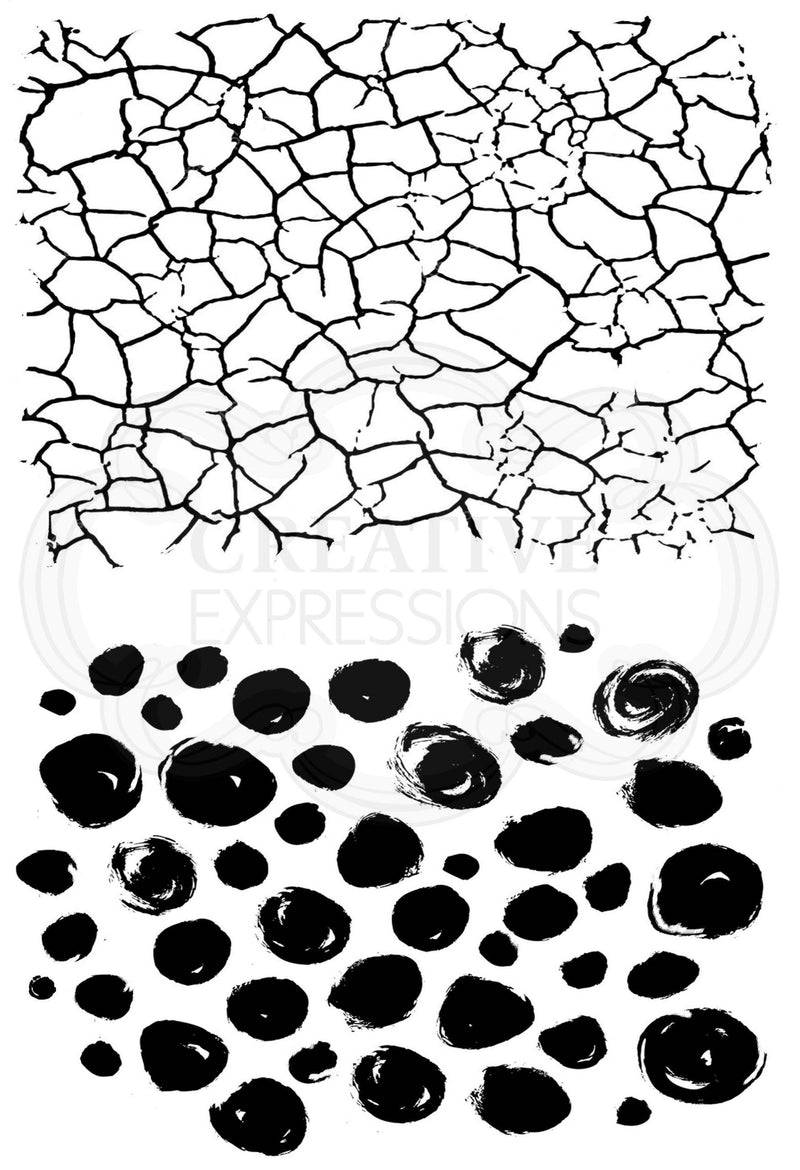 Woodware Clear Singles Crackles & Dots 4 in x 6 in Stamp-3