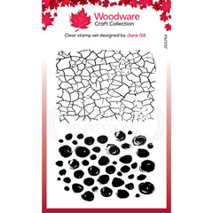 Woodware Clear Singles Crackles & Dots 4 in x 6 in Stamp-1