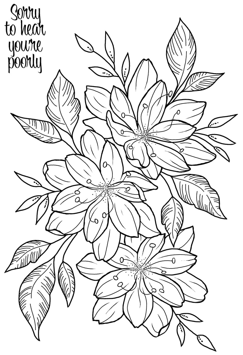 Woodware Clear Singles Clematis Trio 4 in x 6 in Stamp-4