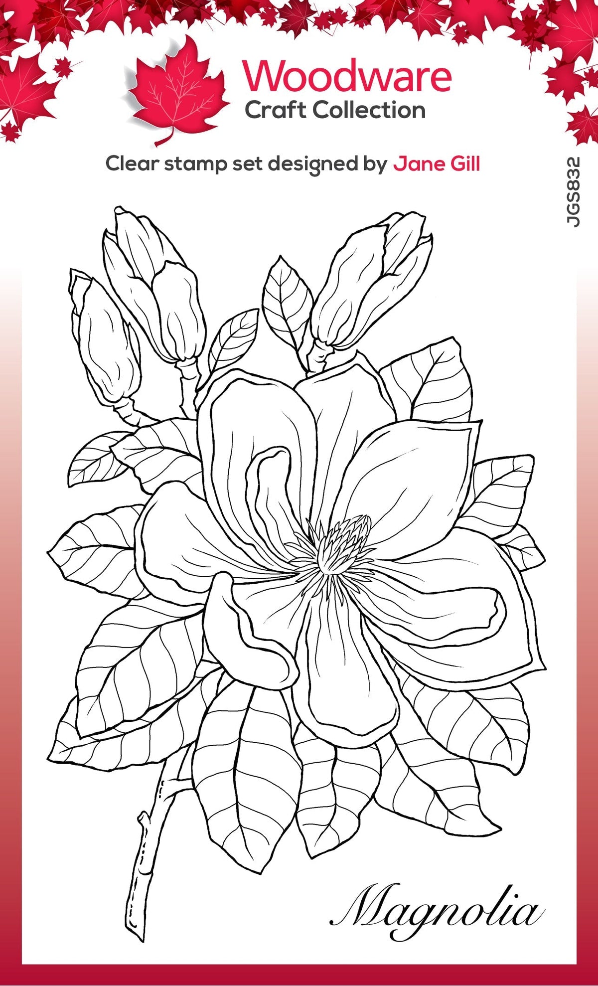 Woodware Clear Singles Magnolia 4 in x 6 in Stamp-1