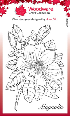 Woodware Clear Singles Magnolia 4 in x 6 in Stamp-1