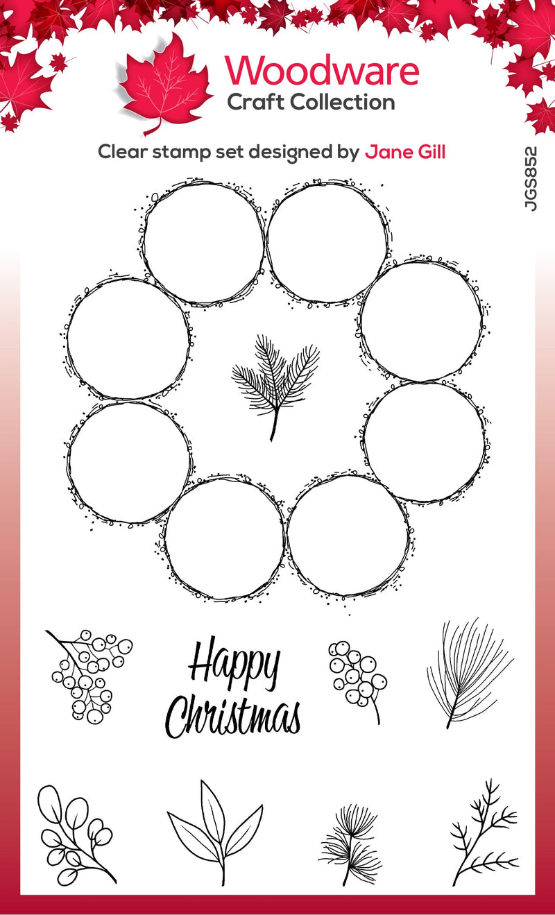 Woodware Clear Singles Bubble Circle 4 in x 6 in Stamp Set-1