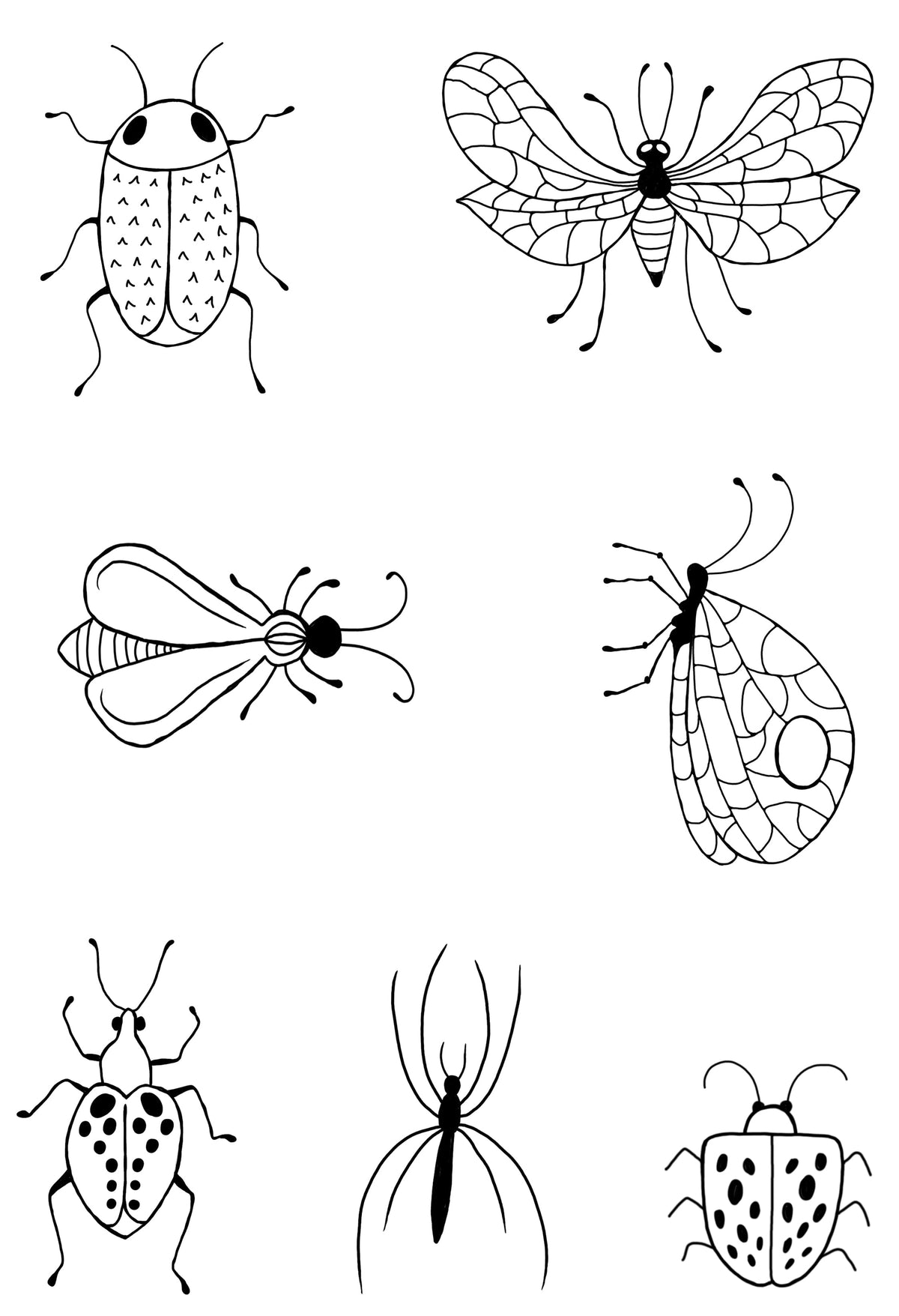 Tampon en silicone Woodware Clear Singles Bug Doodles 10 x 15 cm-12