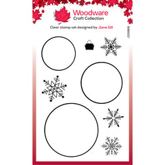 Woodware Clear Singles Paintable Baubles Circles 4 in x 6 in Stamp Set-1