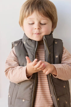 Rudi Puffer Vest - Acorn Wolf | Jamie Kay-1