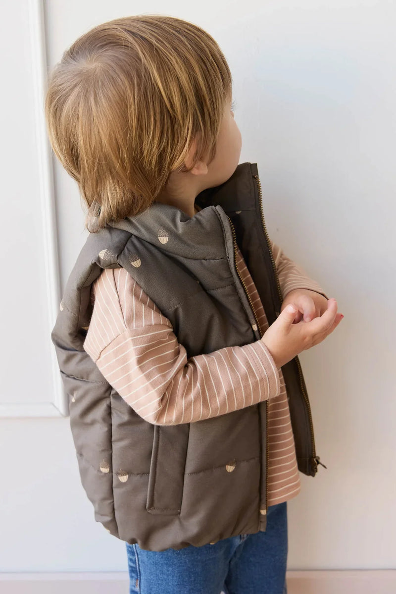 Rudi Puffer Vest - Acorn Wolf | Jamie Kay-2