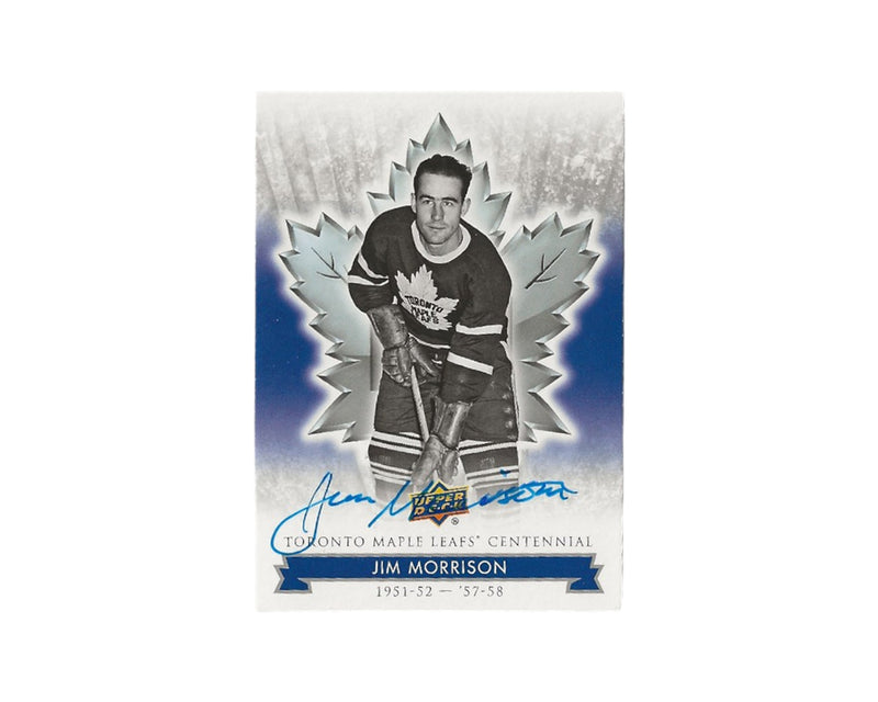 Jim Morrison Autographed 2017 Upper Deck Toronto Maple Leafs Centennial #51 Hockey Card-1