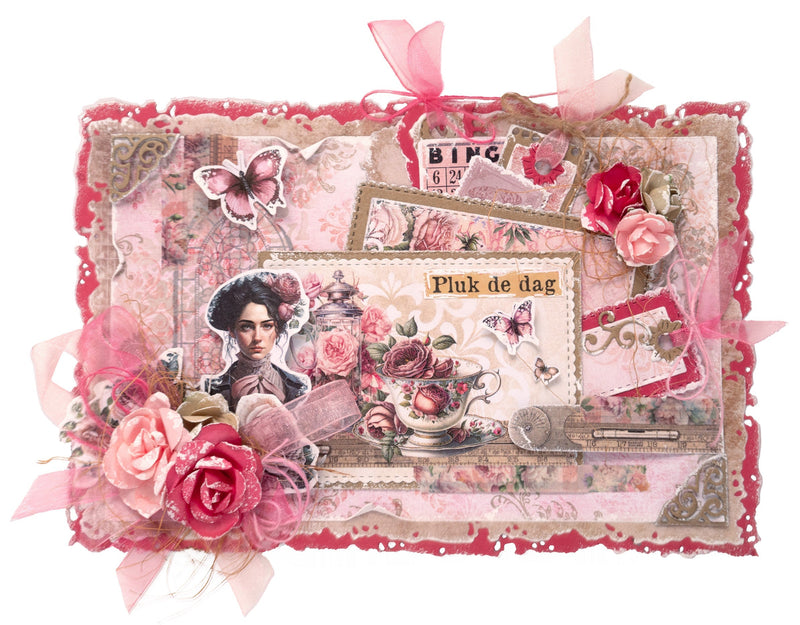 JMA Tampon Transparent Pivoine Intemporelle Rêves Victoriens 12 pièces-5