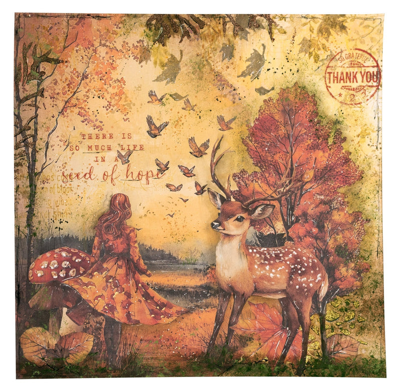 JMA Masque Sentier d'Automne, 4 Masques Automne Dans Les Bois 1 Pièce-4