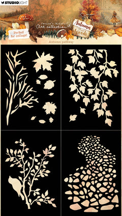JMA Masque Sentier d'Automne, 4 Masques Automne Dans Les Bois 1 Pièce-1
