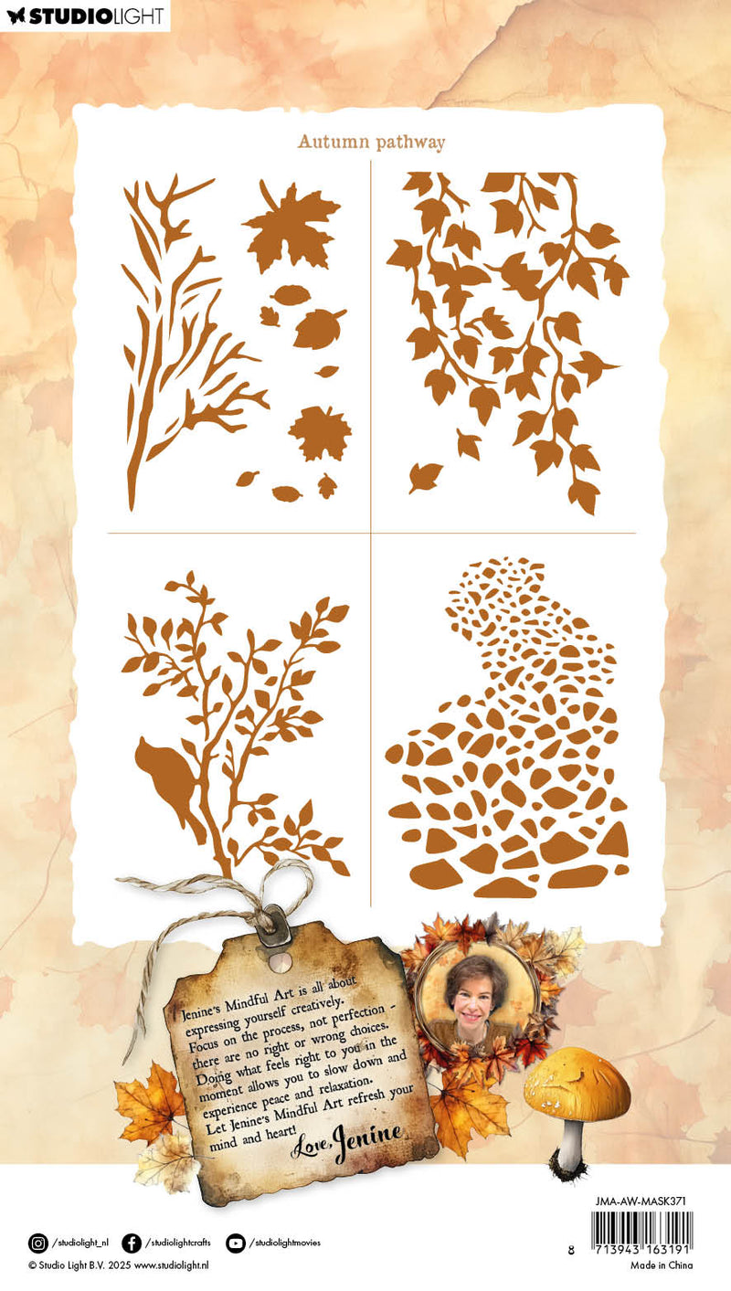 JMA Masque Sentier d'Automne, 4 Masques Automne Dans Les Bois 1 Pièce-2
