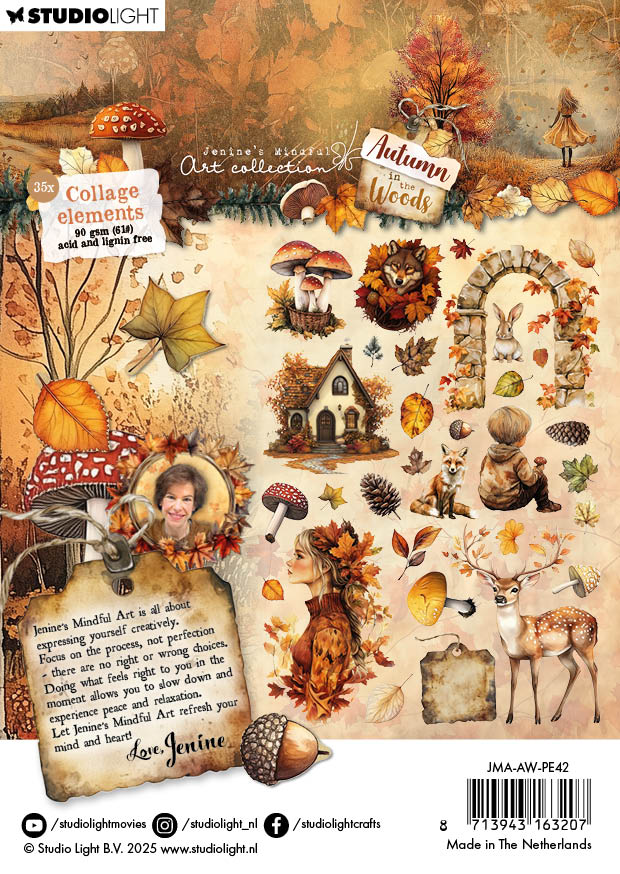 JMA Paper Elements 35 Collage Elements Autumn In The Woods 35 Pieces-1