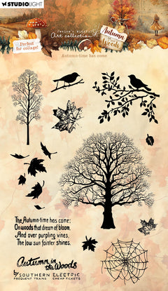 Sellos transparentes JMA Autumn-Time Has Come Autumn In The Woods, 12 piezas-1