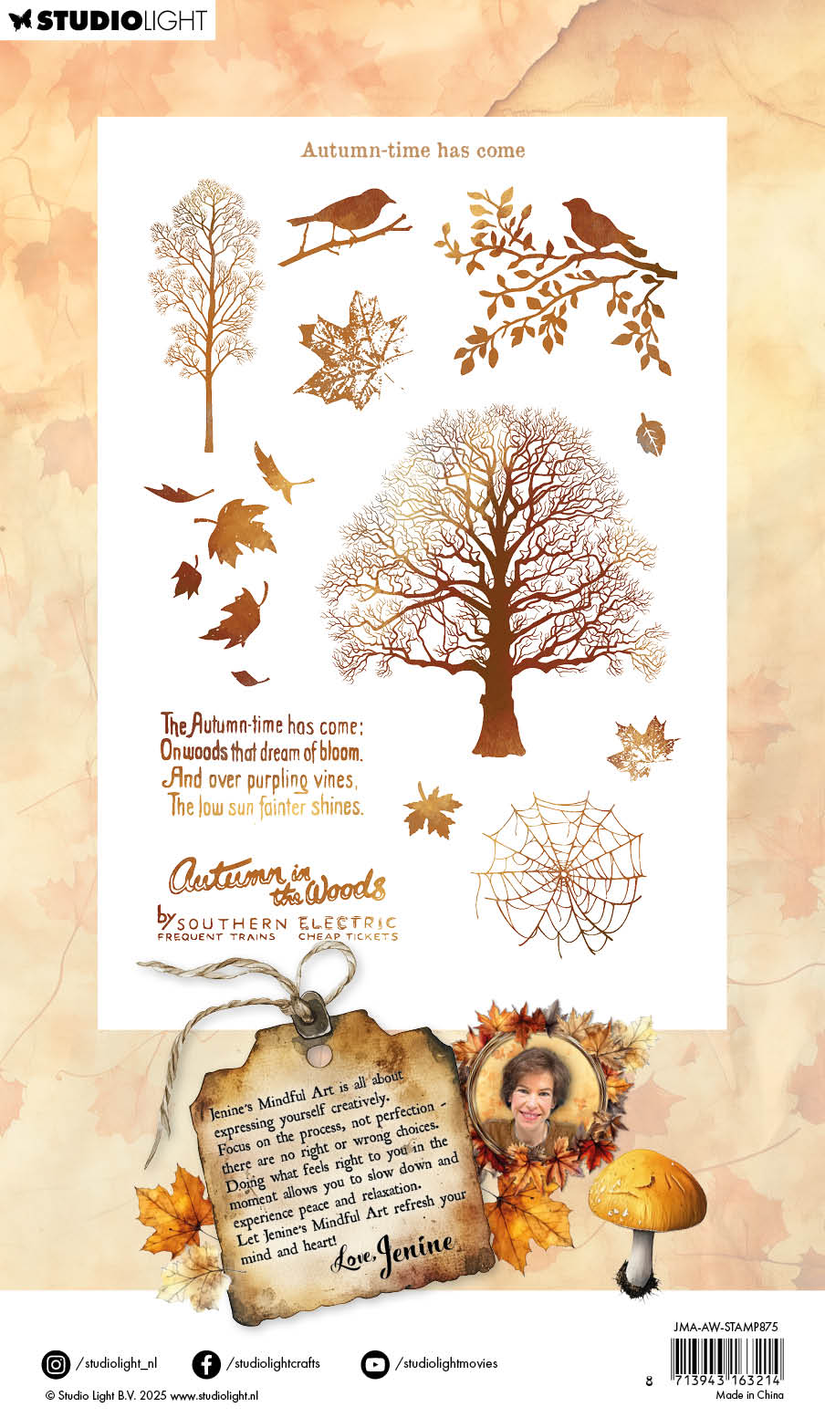 Sellos transparentes JMA Autumn-Time Has Come Autumn In The Woods, 12 piezas
