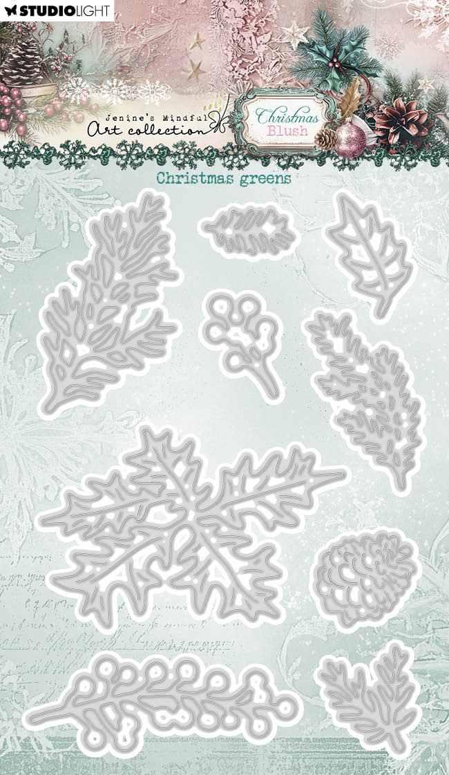 JMA Cutting Die Christmas Greens Christmas Blush 9 Pieces-1
