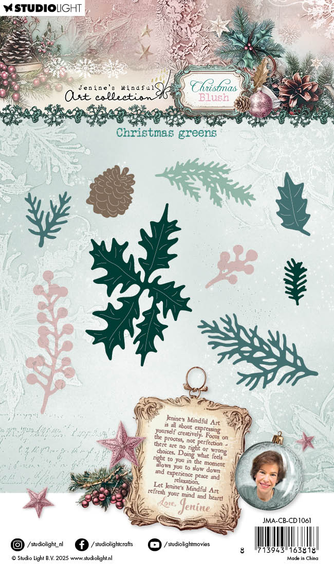 JMA Cutting Die Christmas Greens Christmas Blush 9 Pieces-2
