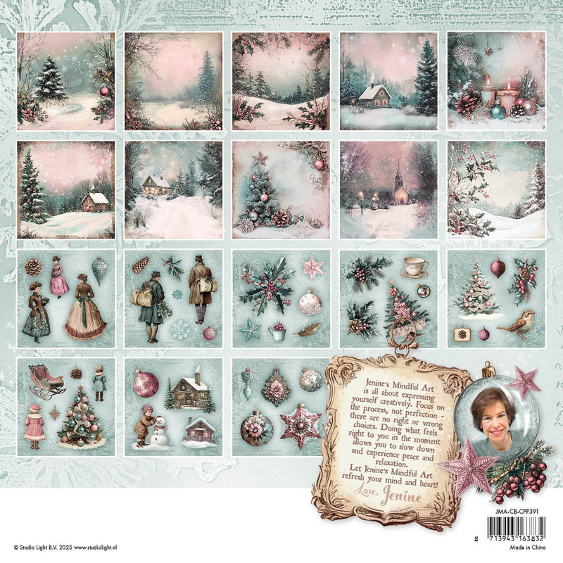 JMA Collage Paper Pad Backgrounds & Elements Christmas Blush 36 Sheets-2