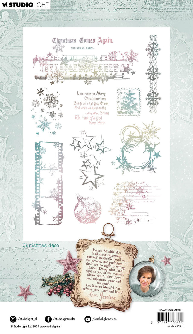 JMA Clear Stamp Christmas Deco Christmas Blush 10 Pieces-2