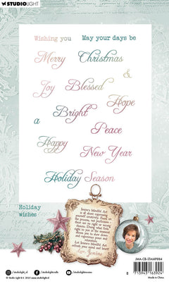 JMA Clear Stamp Holiday Wishes Christmas Blush 14 Pieces-2