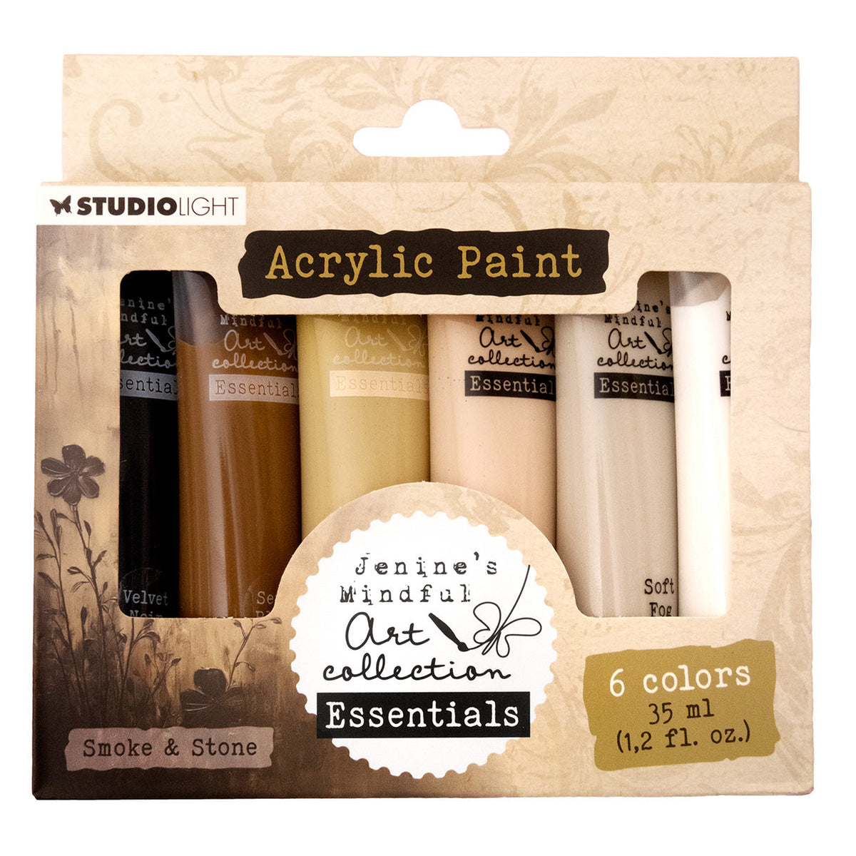 JMA Acrylic Paint Smoke & Stone Essentials 172x154x25mm 6 Pieces-1