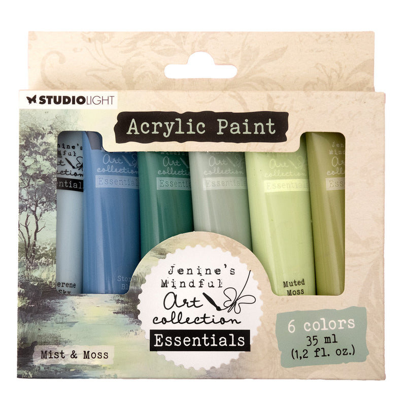 JMA Acrylic Paint Mist & Moss Essentials 172x154x25mm 6 Pieces-1