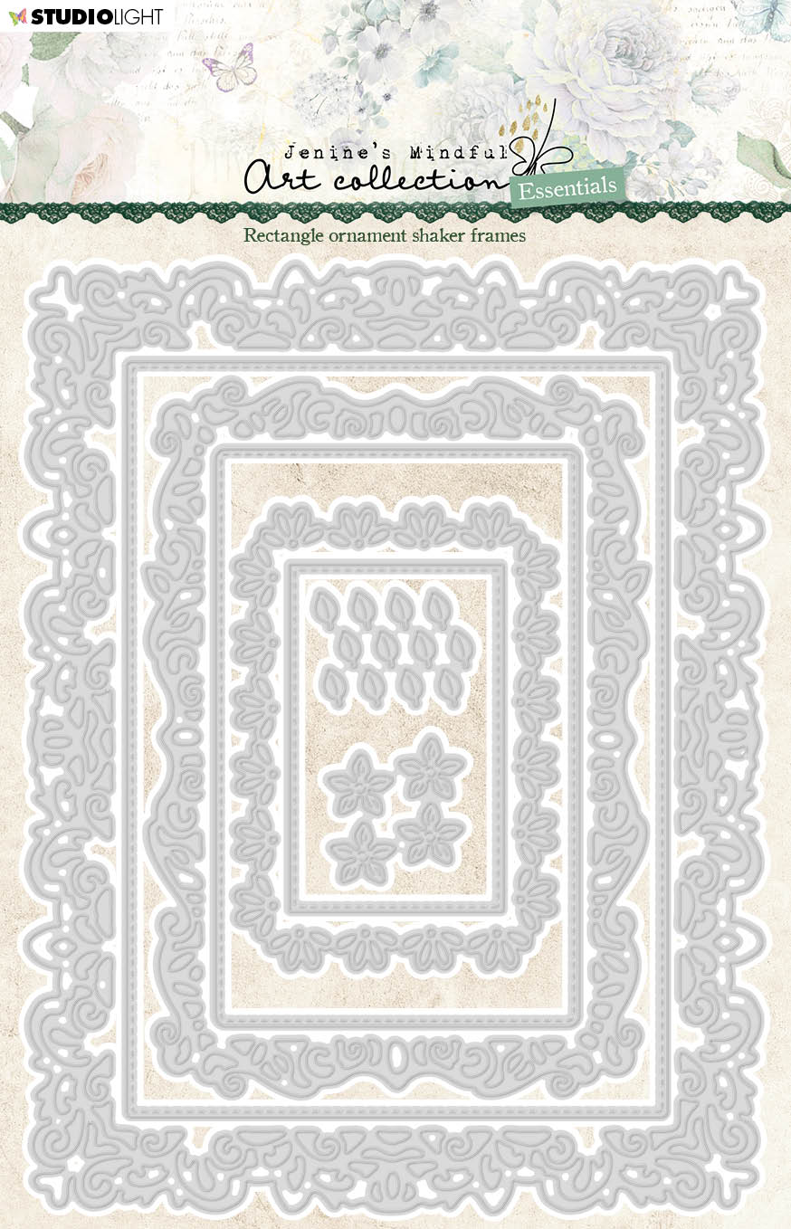 JMA Cutting Die Rectangle Ornament Frames Essentials 137x177x1mm 8 PC nr.471-1