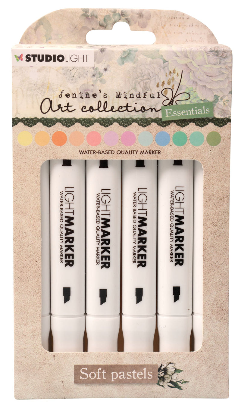 JMA Light Markers Soft Pastels Essentials 95x152x32mm 12 PC nr.14-1