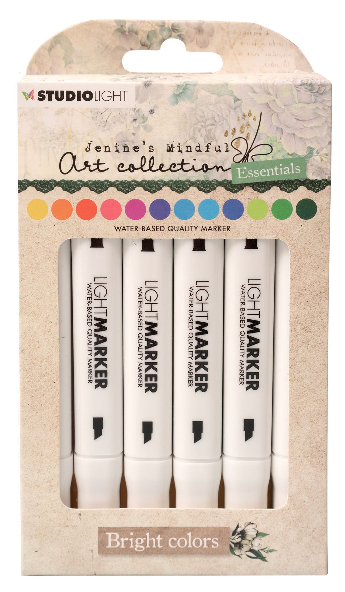 JMA Light Markers Bright Colors Essentials 95x152x32mm 12 PC nr.15-1