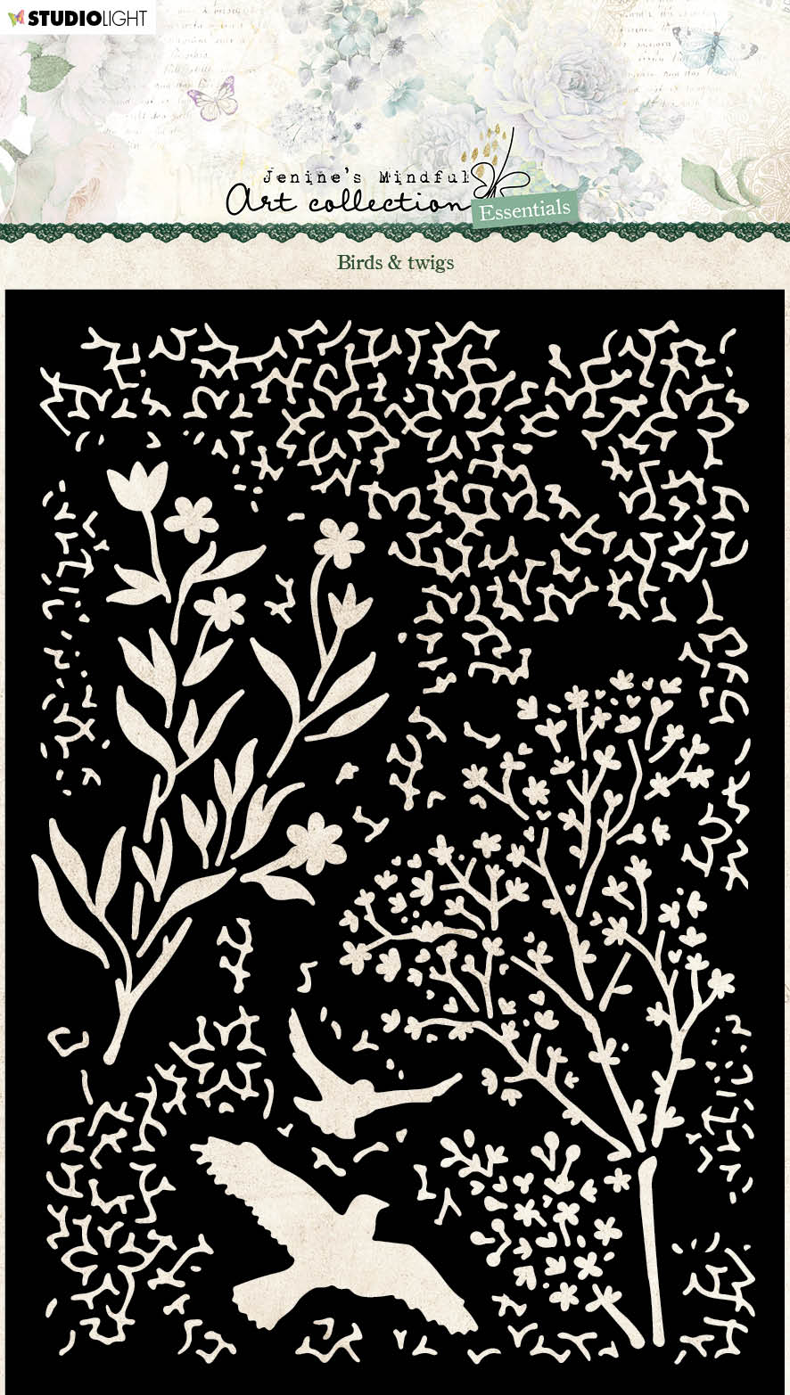 JMA Mask Birds & Twigs Essentials 148x210x1mm 1 PC nr.102-1