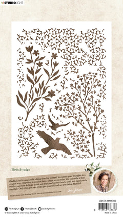JMA Mask Birds & Twigs Essentials 148x210x1mm 1 PC nr.102-2