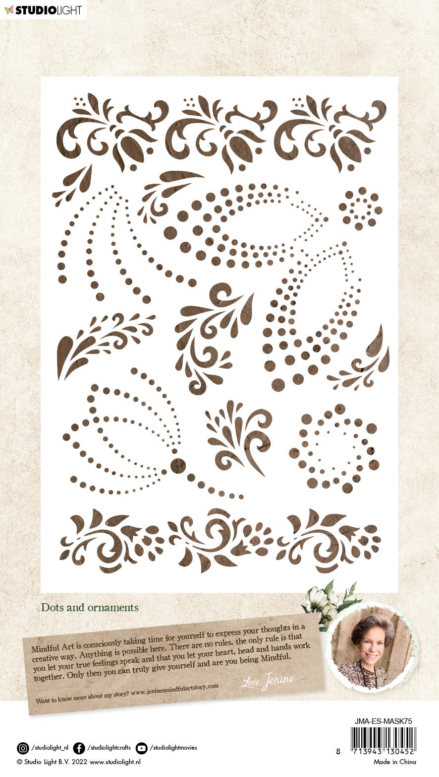 JMA Mask Dots And Ornaments Essentials 148x210x1mm 1 PC nr.75-2