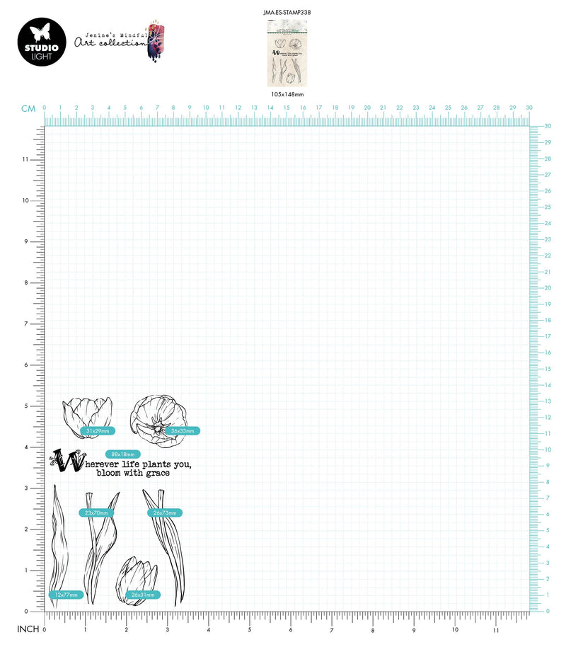 JMA Clear Stamp Tulip Elements Essentials 148x105x3mm 7 PC nr.338-2