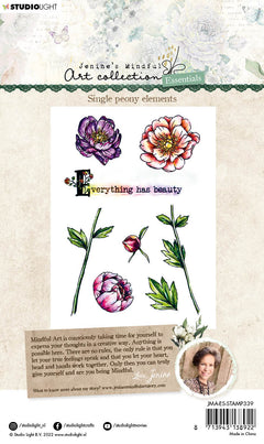 JMA Clear Stamp Single Peony Elements Essentials 148x105x3mm 8 PC nr.339-6